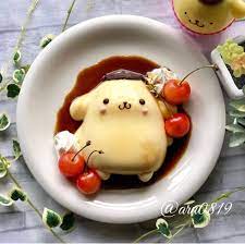 PomPomPurin #flan (^з^)-☆ | Cute food, Cafe food, Food humor