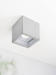 Concrete B7 Ceiling Spot Light By Gantlights Light Grey