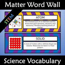 Matter Word Wall Poster And Science Anchor Charts