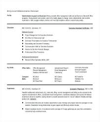 Samples Of Secretary Resumes Administrative Executive Assistant