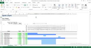 Gantt Chart Excel Template Engineering Management