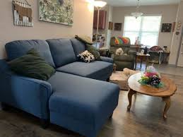 ashley jarreau blue sofa chaise sleeper