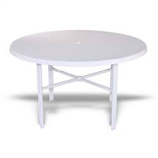 Strap Round Patio Dining Table With
