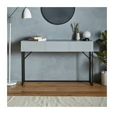 Vonhaus Console Table Grey Wood Veneer