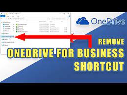 remove onedrive for business shortcut