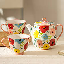 Flower Tea Set Ceramic 2 Patterns