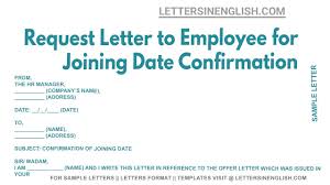 joining date confirmation letter