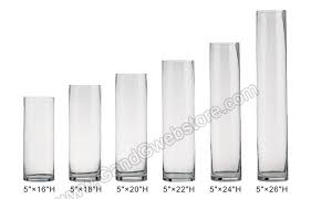 5 X 24 Cylinder Vase Clear