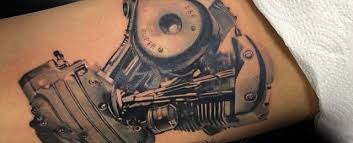 50 epic engine tattoos for men 2024