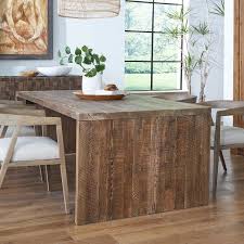 reclaimed pine waterfall dining table