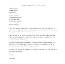 thank you letter for interview 5