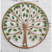 green leaf tree of life wall art