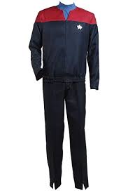 Wolfbar Mens Voyager Captain Kathryn Janeway Jacket Pants Uniform Costume