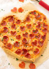 heart shaped pizza perfect for