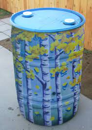 paint and decorate diy rain barrels