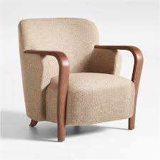 ambie walnut wood accent chair by jake