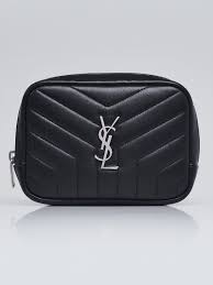 yves saint lau black quilted