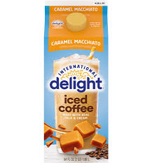caramel macchiato iced coffee carton