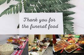 thank you notes for funeral food a