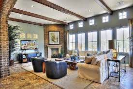 living room designs with exposed beams
