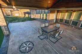Katy Patio Cover With Stamped Concrete