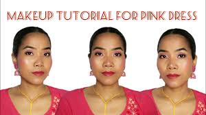 makeup tutorial for pink dress you