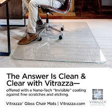 Vitrazza Glass Chair Mats Invisible