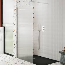 Hudson Reed Fluted Fixed Wall Wetroom