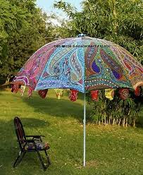 Indian Sun Shade Patio Umbrella Hippie