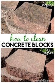 how to clean concrete blocks