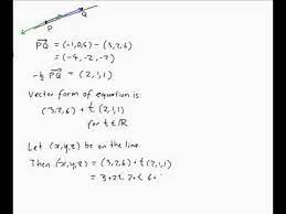 finding the equation of a line in 3d