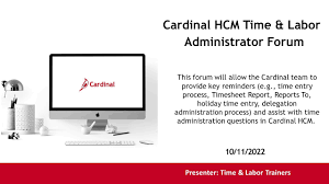 cardinal hcm time labor administrator