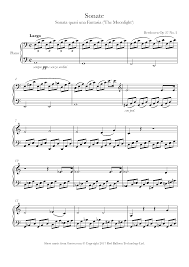 Easy to learn, and great to hear each time. Beethoven Moonlight Sonata 1st Mvt Sheet Music For Piano 8notes Com