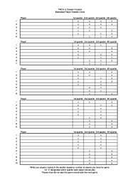 Basketball Player Rotation Chart Fill Online Printable