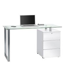 beta 130cm desk white glass top