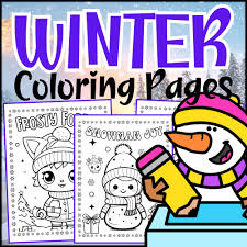 december coloring sheets winter