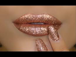rose gold glitter lips amys makeup