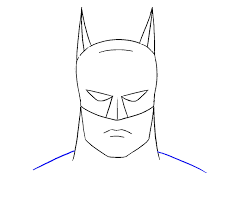 Comic book style batman drawing. How To Draw Batman S Head Easy Drawing Guides