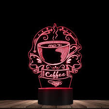 Tùy Chỉnh Cà Phê Logo Đèn Trang Trí Nghệ Thuật Nhiều Màu Cà Phê Nhà Kinh  Doanh Ký Cải Cafe Logo 3D Đèn Ngủ Led Tặng|Novelty Lighting