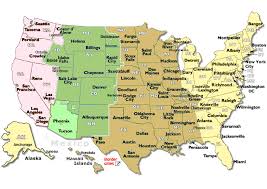 usa time zones map live cur local