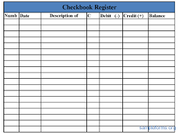 Blank Checkbook Registers To Print Free Wiring Diagram For You