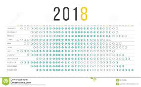 Moon Calendar 2018 Stock Vector Illustration Of Date