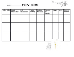 Fairy Tale Comparison Chart
