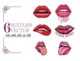 6 y lips vector svg ai y lips