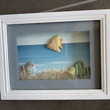Beach Sand Fish 3d Shadow Box Wall Art