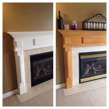 Painted My Outdated My Oak Fireplace