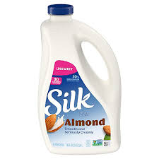 silk unsweetened almond milk and
