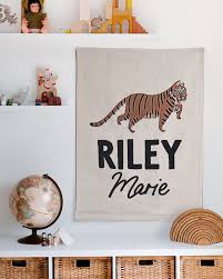 Name Personalized Tapestry Tiger Woven