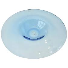 blenko glass 878 large azure blue bowl