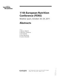 Pdf Annals Of Nutrition Metabolism 11th European